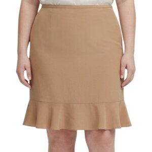 Vintage 100% Silk Skirt Ruffle Hem Size 14